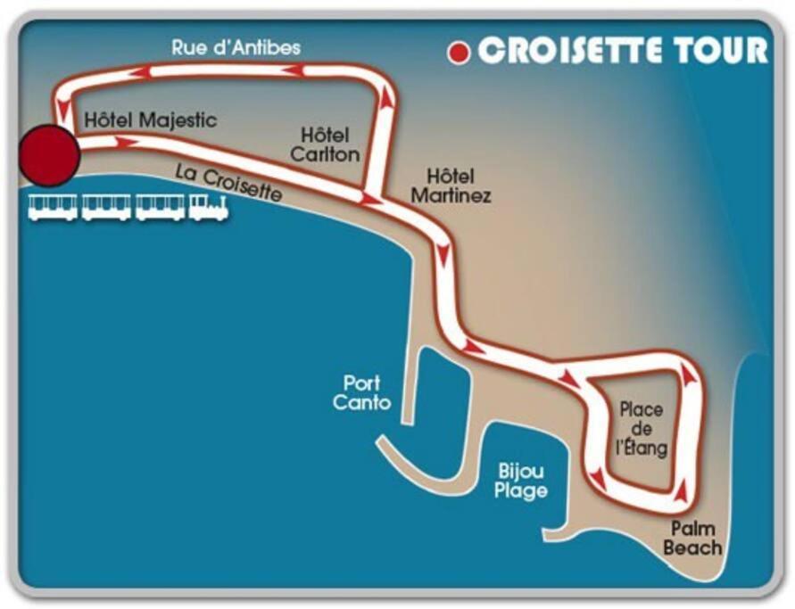 Cannes Palm Beach Parking, Clim, Wifi Plage 2' A Pieds Eksteriør bilde
